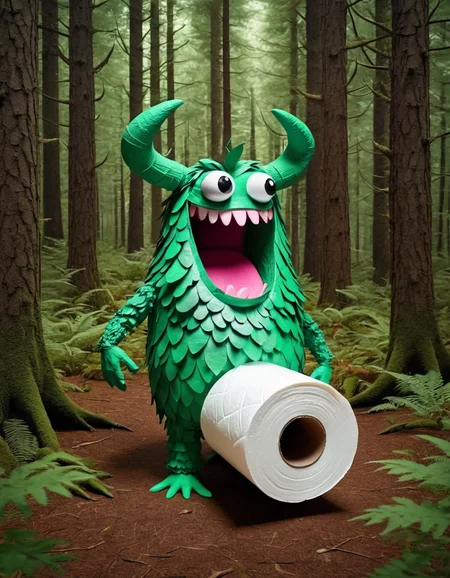 colorful realistic meahophontron of ral-toiletpaper, mythical forest, mythical creature, mythical look, extrem-hd-ultra-shenanigans <lora:ral-toiletpaper-sdxl:0.35> colorful shiny background