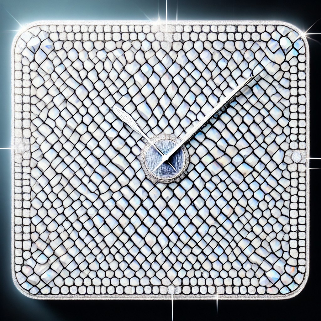 (photorealistic), clock made of diamonds, iridescent, score_9