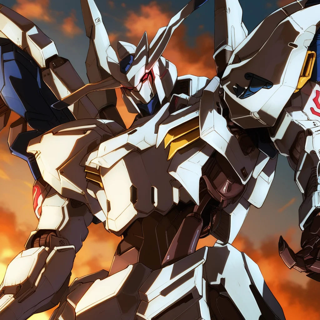 (score_9:0.9),score_8_up,score_7_up,(zPDXL3),(zPDXL),
<lora:Gundam Bael ponyXL v1:1>,
gundam bael,mecha,no humans,solo,science fiction,glowing eyes,looking down,open hands,upper body,sky,classic pose,spread wings,