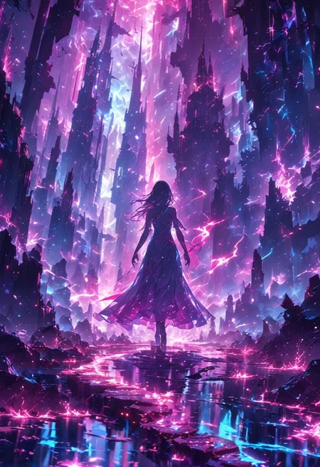 serene night, beautiful sky, dancing silhouette, Complex landscape, best quality, pastel colors, light blue tint, aesthetic Ethereal, Effulgent, Idyllic atmosphere, Tranquil, ethereal quality, cinematic volume, Twinkling lighting, glowing aura, global illumination, glowneon, Anisotropic Filtering, Unrivaled Opus, Unconventional, hyper detailed, HDR,