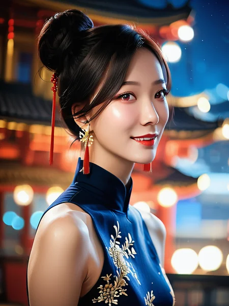 score_9,score_8_up,score_7_up,score_6_up,
sexy 20 year old girl,1girl,
(sleeveless chinese clothes:1),floral print,depth of field,night cityscape,hair bun,ulzzang-6500v1.1,(original:1),(realistic:1),beautiful girl with beautiful details,extremely detailed eyes and face,eyes with beautiful details,absurd,incredibly absurd,huge file size,ultra detail,high resolution,ultra detailed,best quality,masterpiece,illustration,ultra detailed and beautiful,ultra detailed,CG,unity,8k wallpaper,amazing,fine Detail,masterpiece,top quality,official art,extremely detailed CG unity 8k wallpaper,cinematic lighting,(perfect shiny skin:0.6),slim and smooth lines,(floating),(small breasts:1),earrings,smile,realistic,
<lora:add-detail-xl:0.9>,<lora:Expressive_H:0.6>,<lora:zy_AmateurStyle_v2:0.9>,<lora:sinfully_stylish_SDKL:0.8>,<lora:WLD_Pony_v1:1>,