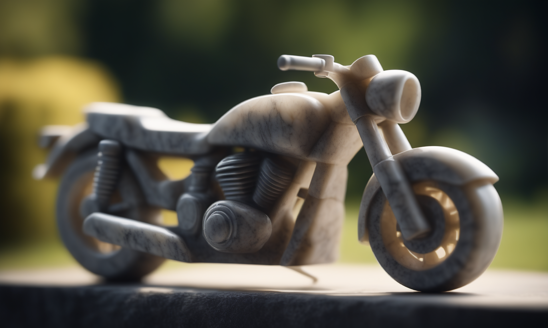 cinematic film still <lora:marblecarvingcd_xl-000006:0.6>,a statue of a motorbike made of (marblecarvingcd_xl,marble carving,crack:0.6,shiny:1.3) in park,no humans,long-focus,tilt-shift,outdoors,military vehicle,on lawn,full body,cutie,cute,still life,front view . shallow depth of field, vignette, highly detailed, high budget, bokeh, cinemascope, moody, epic, gorgeous, film grain, grainy, 8K, HDR, UHD, masterpiece, best quality, highly detailed, high resolution, finely detail, extremely detailed, ultra detailed, wallpaper