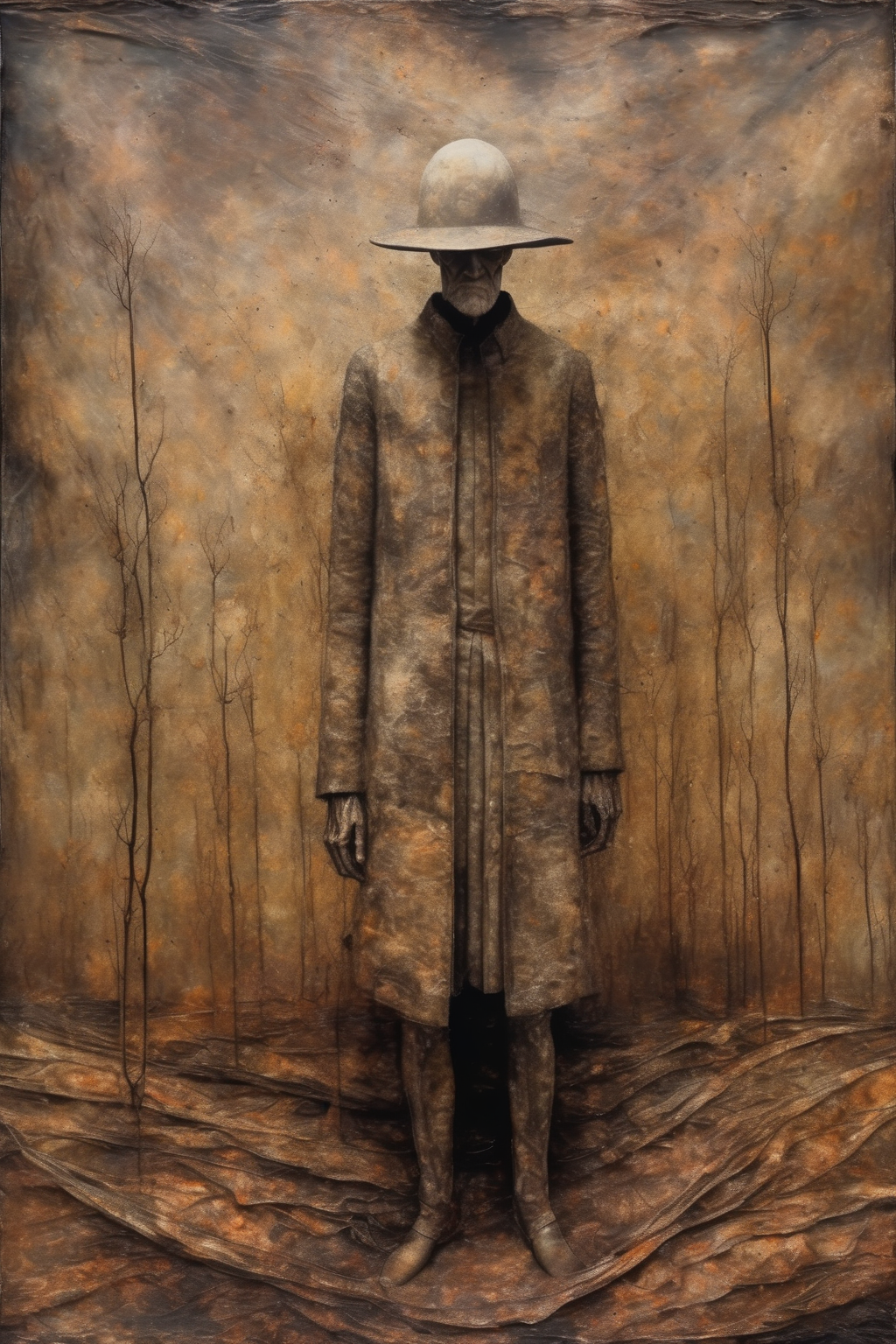 <lora:Santiago Caruso Style:1>Santiago Caruso Style - in Charles White style mixed with Anselm Kiefer style