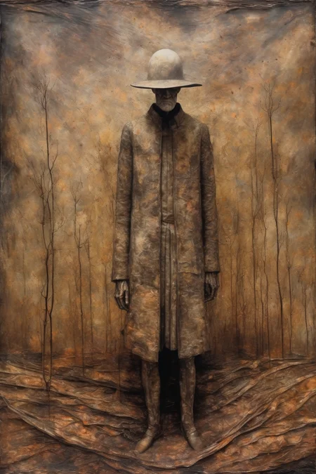 <lora:Santiago Caruso Style:1>Santiago Caruso Style - in Charles White style mixed with Anselm Kiefer style