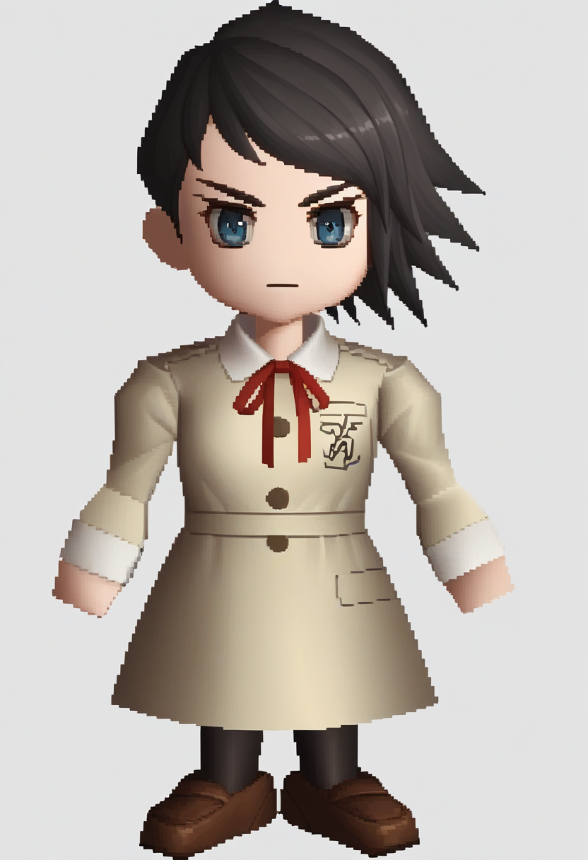 score_9, score_8_up, score_7_up, source_anime BREAK 1girl, solo,
<lora:zs_FFVIIChibisXL_1:1> ffviichibis, chibi, standing, full body, white background
<lora:zs_YokoXL:1> yokosmtvv, short hair, black hair, swept bangs, uniform, red neck ribbon, skirt, black pantyhose, plain background