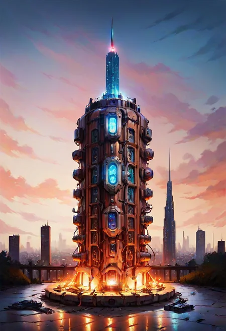 score_9, score_8_up, score_7_up, high detail, digital art, best quality, masterpiece, cityscape, evi@decrepPunk