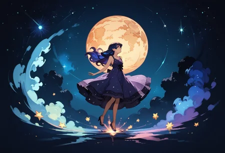 score_9, score_8_up, score_7_up, score_6_up, 1girl, ethereal, rated_safe, full body, floating, celestial beauty, fetal position, slinky night gown made of cosmic dust, swirling clouds of dark matter enfold her, cosmic background,trippy pink stars, shooting stars