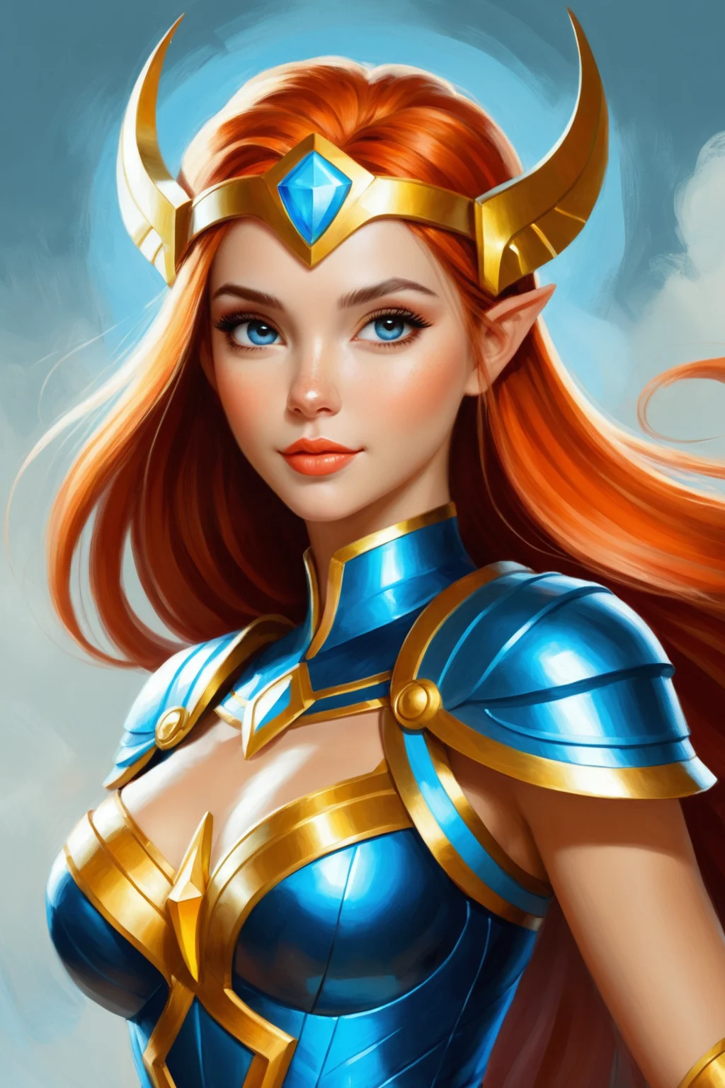 8k photorealistic digital painting <lora:digital_painting_envy02:0.50> by (((Jeremiah Ketner) and Francis Ernest Jackson) and Reylia Slaby) and Michael Whelan, valkyrie