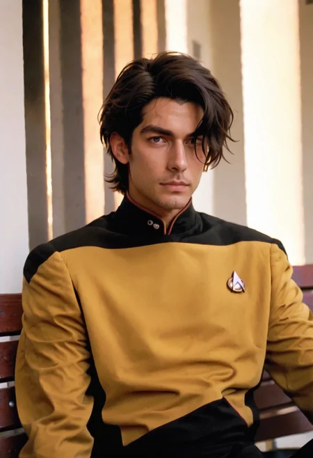score_9, score_8_up, score_7_up, solo,man, on a bench,longer black hair,
s3stngunf,yellow uniform,black pants,black shoulders
<lora:STTNGponyStrong>