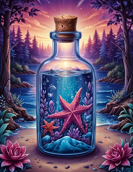 novuschroma06 style message in a bottle <lora:novuschroma06 style:1>, <lora:sdxl_lightning_8step_lora:1>
