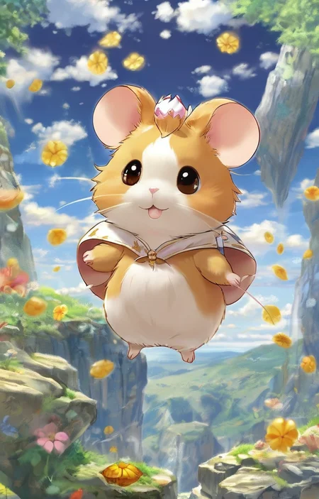 masterpiece,best quality,<lora:tbh253-sdxl:0.9>,illustration,style of Hamtaro portrait of idolmaster cinderella girls,