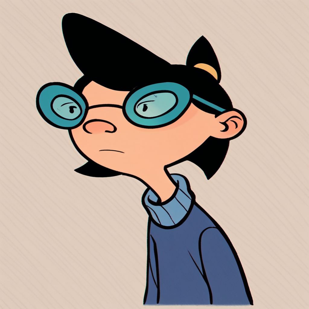 score_8, score_9, phoebe, sweater, black hair, short hair, glasses,