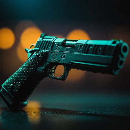 cinematic film still of <lora:STI 1911:1>
TTI Pit Viper pistol, shallow depth of field, vignette, highly detailed, high budget, bokeh, cinemascope, moody, epic, gorgeous, film grain, grainy