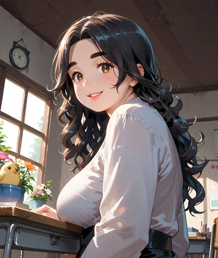PonyScores7, source_anime, ah1, IllustriousQual, <lora:natsumi_style:0.5>, <lora:by_usakun-pony:0.4> by usakun, <lora:Akina_Bbw_Style_-_PonyXL:0.2> AkinBw
BREAK ((from below), (from side), medium distance from viewer)
BREAK 1girl, mature female, (round face:1.2), (thick eyebrows:1.3), (curvy), round-chin, caucasian, (plump face), <lora:Round_face:0.2>, <lora:ETO_OCPonyXL:0.3> eto_oc, skindentation, (plump), thick thighs, wide hips, busty, voluptuous, lips, <lora:venus body PonyXL:0.3>, <lora:shinyskin2:0.2> glistening skin
BREAK (curly hair), long hair, (black hair:1.4), (parted hair:1.7), messy hair, kinky curls, <lora:hairdetailpxl:0.2> hairdetailpxl
BREAK (brown eyes), (colorful eyes), (downturned eyes:1.4), <lora:expressive eyes:0.2> expressive eyes, <lora:eyedetailpxl:0.2> eyedetailpxl, <lora:Eyes_High_Definition:0.2> EyesHD
BREAK ((The face is set in a stern, hard expression, with no hint of a smile)), <lora:Expressive_H:0.2> Expressiveh, <lora:Emotional_Anime_Expressions_PonyXL_Concept:0.2> emotional, <lora:Best_Facial_Expression_LoRA_PONY:0.2>, looking at viewer, <lora:Detailed expressive EXEV style -XL Pony V1.0:0.2> FaceDetail
BREAK ((laid out))
BREAK Neon Orange an asymmetrical bodysuit with one shoulder and a cheeky back, paired with thigh-high lace stockings and stiletto heels
BREAK (((a chic reception area with a marble desk, modern seating, fresh flowers, providing a welcoming first impression for visitors)))
BREAK <lora:xl_more_art-full_v1:0.2>, <lora:aesthetic_anime_v1s:0.2>, <lora:EpicF4nta5yXL:0.2>, <lora:detailxl:0.2> detailxl, <lora:Fant5yP0ny:0.2>, best quality, amazing quality, best aesthetic, absurdres, illustration, Volumetric_Lighting, ultra-detailed, very aesthetic, intricate details, 8k, masterpiece, best_quality
BREAK Stable_Yogis_PDXL_Positives, AS-Adult, <lora:Complicated fantasy portrait - XL Pony V2.0:0.2>, bad-hands-5, <lora:HDA_Detailer:0.3>, HDA_FatGirlXL