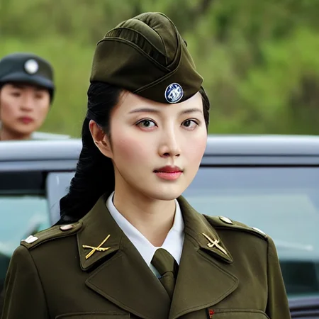 (KuomintangFemaleSpies), <lora:kuomintangfemalespies-000001:0.8>,<lora:taiwanDollLikeness_v10:0.1>, lady,indoor, beautiful, 8k, masterpiece, best quality, perfect face, perfect eyes, in uniform, realistic, photorealistic, highres,gorgeous