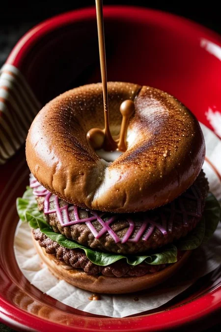 Hamburger (((masterpiece))),(((<sharp images:4>))), (((<high resolution:3>))), (((professional photoshooting))) ,10000iso, 8k