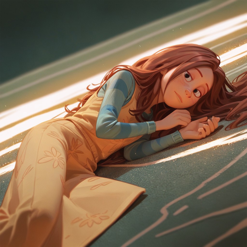 score_9, score_8_up, score_7_up, score_6_up, score_5_up, score_4_up, au_dreylor, long hair, laying on side, posing