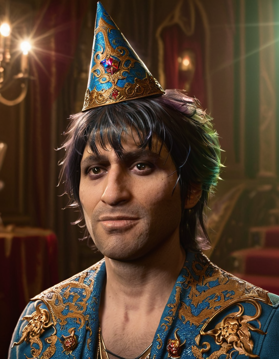 cinematic still gortashlora, man, portrait, party hat, birthday . emotional, harmonious, vignette, 4k epic detailed, shot on kodak, 35mm photo, sharp focus, high budget, cinemascope, moody, epic, gorgeous, film grain, grainy, gortashlora, man, portrait, party hat, birthday, highly detailed, dramatic light, cinematic background, sharp focus, relaxed, elegant, intricate, surreal, perfect composition, beautiful dynamic, thoughtful, focused, attractive, great detail, creative, positive, artistic, new, ideal, radiant, bright, color, fancy, awesome, illuminated, stunning, inspiring