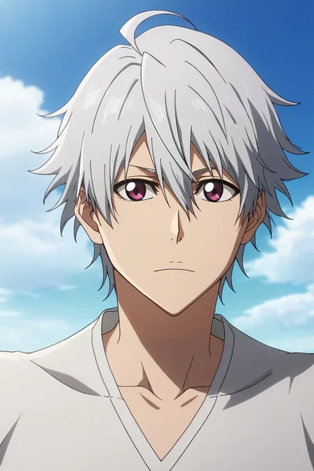 score_9, score_8_up, score_7_up, , anime screencap, rating_safe, intricate details, , , 1boy, male focus, <lora:liu_mi_pony:0.51>, liu_mi, grey hair, purple eyes, short hair, hair between eyes, ahoge, solo, profile, ayers rock, day, clouds, spread arms, happy, <lora:bleach_tybw_style_pony:0.76>, bleach_tybw_style, , <lora:sdxl_lightning_8step_lora:1>