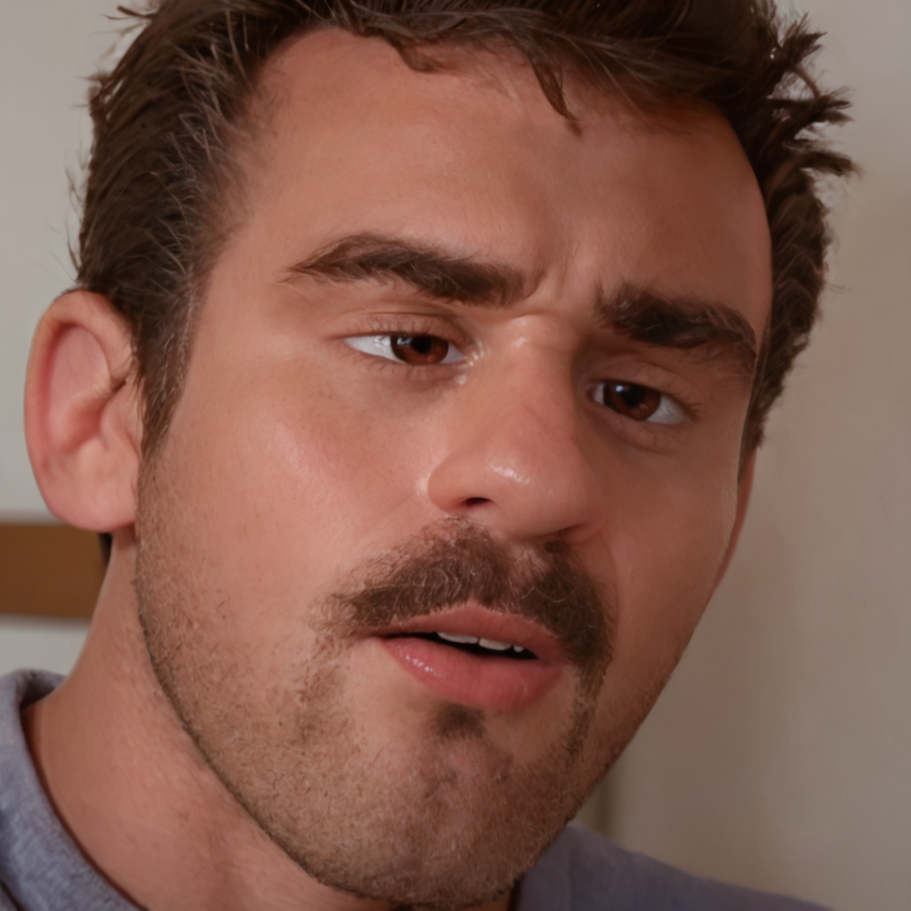 score_9, score_8_up, score_7_up, BREAK, 0rg4s4m, orgasm face, male climax, riley's dad, 1boy, male focus, brown hair, mustache,brown eyes,  <lora:Rileys_Dad_-_Inside_Out:.9>,  <lora:orgasmpony:.65>