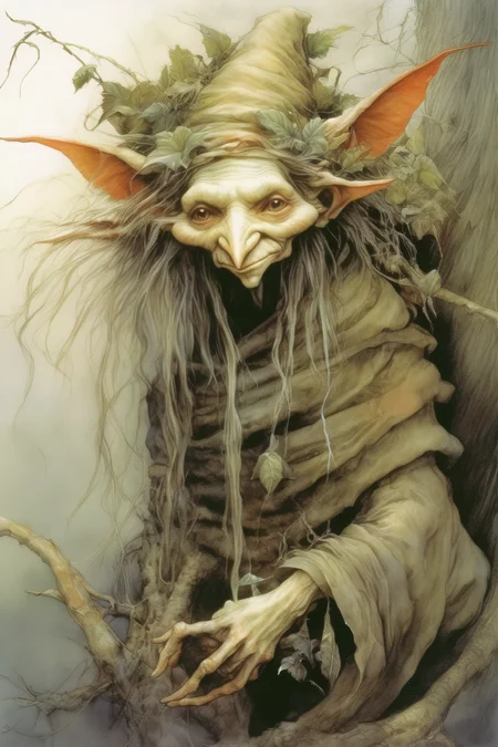 <lora:Wendy Froud Style:1>Wendy Froud Style - artwork by H.R Geiger as if done by Brian Froud.