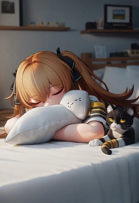 score_9, score_8_up, score_7_up, source_anime, detailed eyes, detailed skin, anime coloring, BREAK
<lora:lenna.pony:1.0>,
lenna, 1woman, adult, mature, def, bedroom, bed, in bed, sleeping, cat, cuddlig with cat, eyes closed, open mouth, saliva,