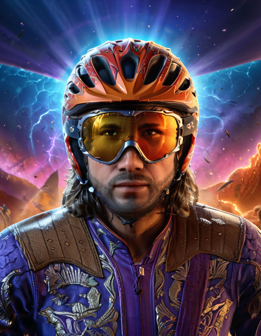 cinematic still man, riding bike, helmet . emotional, harmonious, vignette, 4k epic detailed, shot on kodak, 35mm photo, sharp focus, high budget, cinemascope, moody, epic, gorgeous, film grain, grainy, man, riding bike, helmet, full detailed, professional expressive dynamic dramatic bright beautiful intricate stunning highly transparent emotional vibrant colorful deep vivid color background, symmetry pleasing composition, mystical atmosphere, designed, rich sharp focus, perfect detail, ambient light, inspired, new, inviting, amazing, creative, positive, adventurous, cinematic, thought, cute, awesome, elegant, epic, great