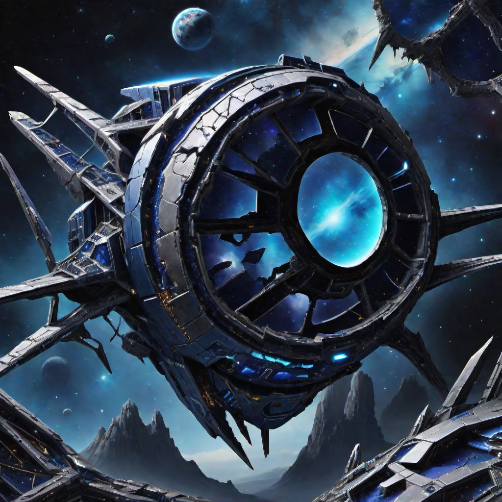 hyper detailed masterpiece, dynamic, awesome quality,DonMFr4ck7ur3dUnd3rw0rldXL space junk, extraterrestrial, nebular hypothesis, supernova  <lora:DonMFr4ck7ur3dUnd3rw0rldXL-000006:1>