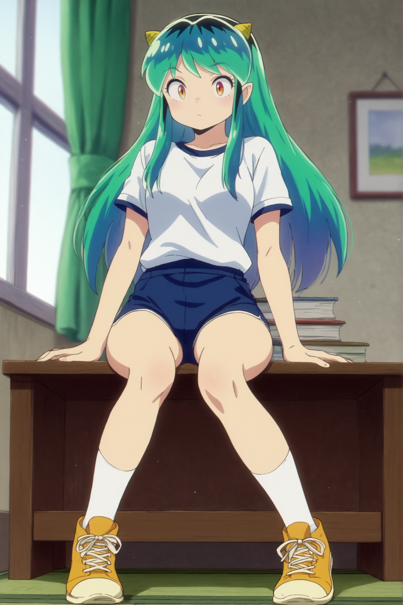 <lora:Lum:0.8>  rating_all, score_10, score_8_up, score_7_up,  Lum, buruma <lora:sdxl_lightning_4step_lora:1.0>