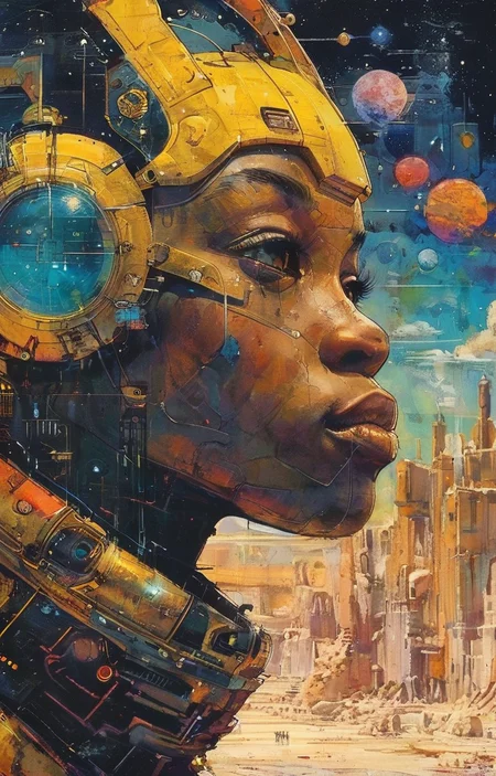 masterpiece,best quality,<lora:tbh324-sdxl:0.9>,illustration,style of Afrofuturism, animals