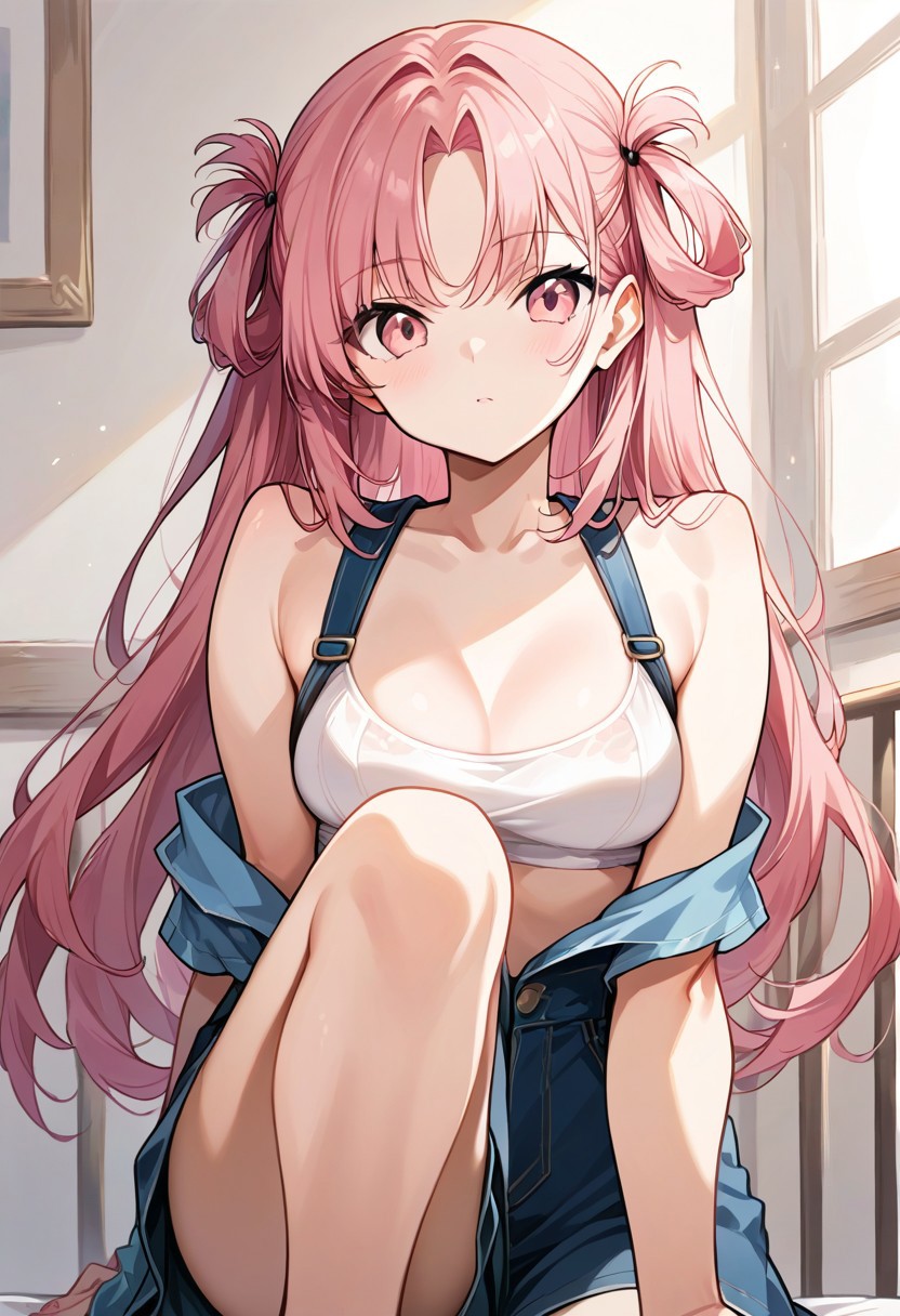 score_9, score_8_up, score_7_up, c3l3st3, pink hair, pink eyes, source_anime, ntm,