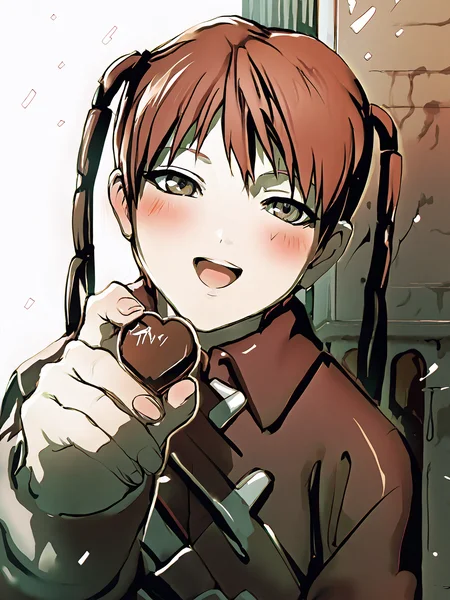 score_9, score_8_up, score_7_up, score_anime, rating_explicit, uncensored, BREAK 1girl, <lora:Ran_Theoria_PDXLv0.1:0.8> ran_theoria, coat, snowing, upper body, <lora:incoming-chocolate-ponyxl-lora-nochekaiser:1> incoming food, chocolate, holding, holding chocolate, holding food, food, looking at viewer, open mouth, blush, smile, school uniform,