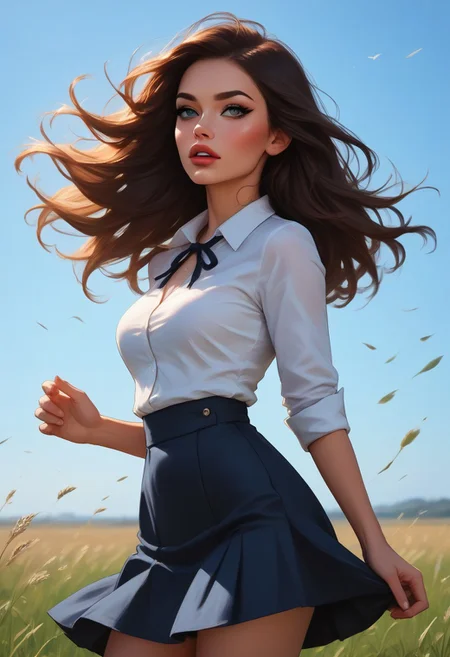 score_9, score_8_up, score_7_up,
seductive beauty, skirt blowing up in the wind