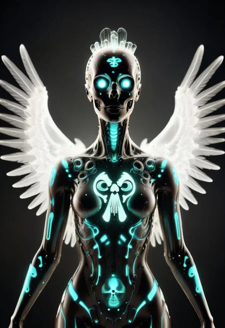silhouette style, cinematic film still of the silhouette of a beautiful bioluminescent black swan with a crystal skull instead of it's head (cry5t415ku11)
with colourful wings, staring at the camera, with glowing hazardous eyes, very detailed, haze lighting, 4k uhd masterpiece, blackmetal style, xerox, black and white, blackmetal style, xerox, black and white, nuclearhazard, blackmetal style, xerox, black and white, nuclearhazard,Bioluminescent, glowing, radiant