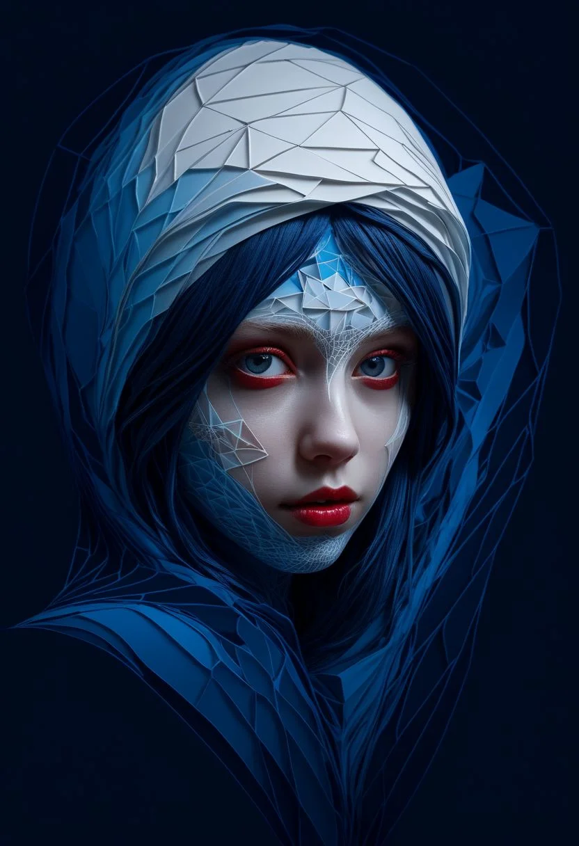 layered papercut, mysterious face, an exotic girl in artsy clothing, fading backlit background, (deep sea fading white to deep blue/red), alluring goddess, by Minjae Lee, Carne Griffiths, Emily Kell, Steve McCurry, Geoffroy Thoorens, Aaron Horkey, Jordan Grimmer, Greg Rutkowski, amazing depth, double exposure, surreal, geometric patterns, intricately detailed, bokeh, perfect balanced, deep fine borders, artistic photorealism , smooth, great masterwork by Suiras <lora:add-detail-xl:2> <lora:Double_Exposure:0.5>