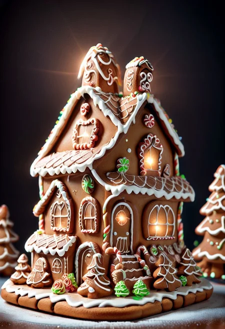 *snoo* Gingerbread icing candy style  glowing light