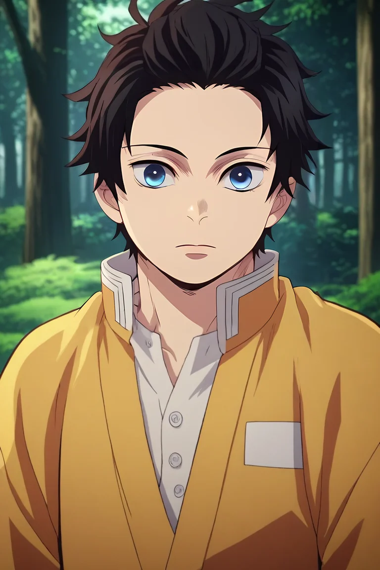 score_9, score_8_up, score_7_up, source_anime, , (photorealistic:0.6), , upper body, depth of field, 1boy, male focus, <lora:rin_okumura_pony:0.72>, rin_okumura, black hair, blue eyes, solo, The Enchanted Forest, <lora:kimetsu_no_yaiba_style_pony:0.86>, kimetsu_no_yaiba_style, <lora:sdxl_lightning_8step_lora:1>,