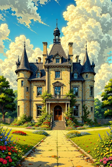 <lora:Vibrant_Glow_style:0.8> VibrantGlow style.
VintageSketch style. Meticuolously detailed. Slightly, partially colored. An intricate vintage architectural art features a masterpiece architectural gemâChâteau de Chambord â Loire Valley, France. A French Renaissance marvel boasting sweeping rooflines, intricate turrets, and a grand scale that marries elegance with a dash of extravagance.