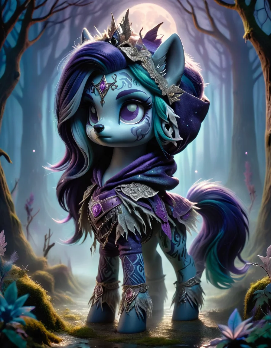 (dark dim dramatic atmosphere)+ 8k wallpaper, ( sylvanas windrunner :1.5 ) wearing (lace : 1.3) with Mystic wolf howls at midnight, at A mystical, fog-shrouded swamp where dark sorcerers and powerful voodoo priests hold sway , intricate, highly detailed, messy, ( Impasto :1.2), smooth, sharp focus, illustration, by artist eve ventrue and artist wlop made out of ral-bling <lora:ral-ltlpowny:1>