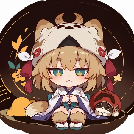 score_9, score_8_up, score_7_up, <lora:critterPickHonkaiStar_v10:1> hcrpick, animal, chibi, 1girl, Kamaitachi, animal ears, animal legs, thighhigh fur, tabi foot
<lora:V5.1_retrain:0.7>
