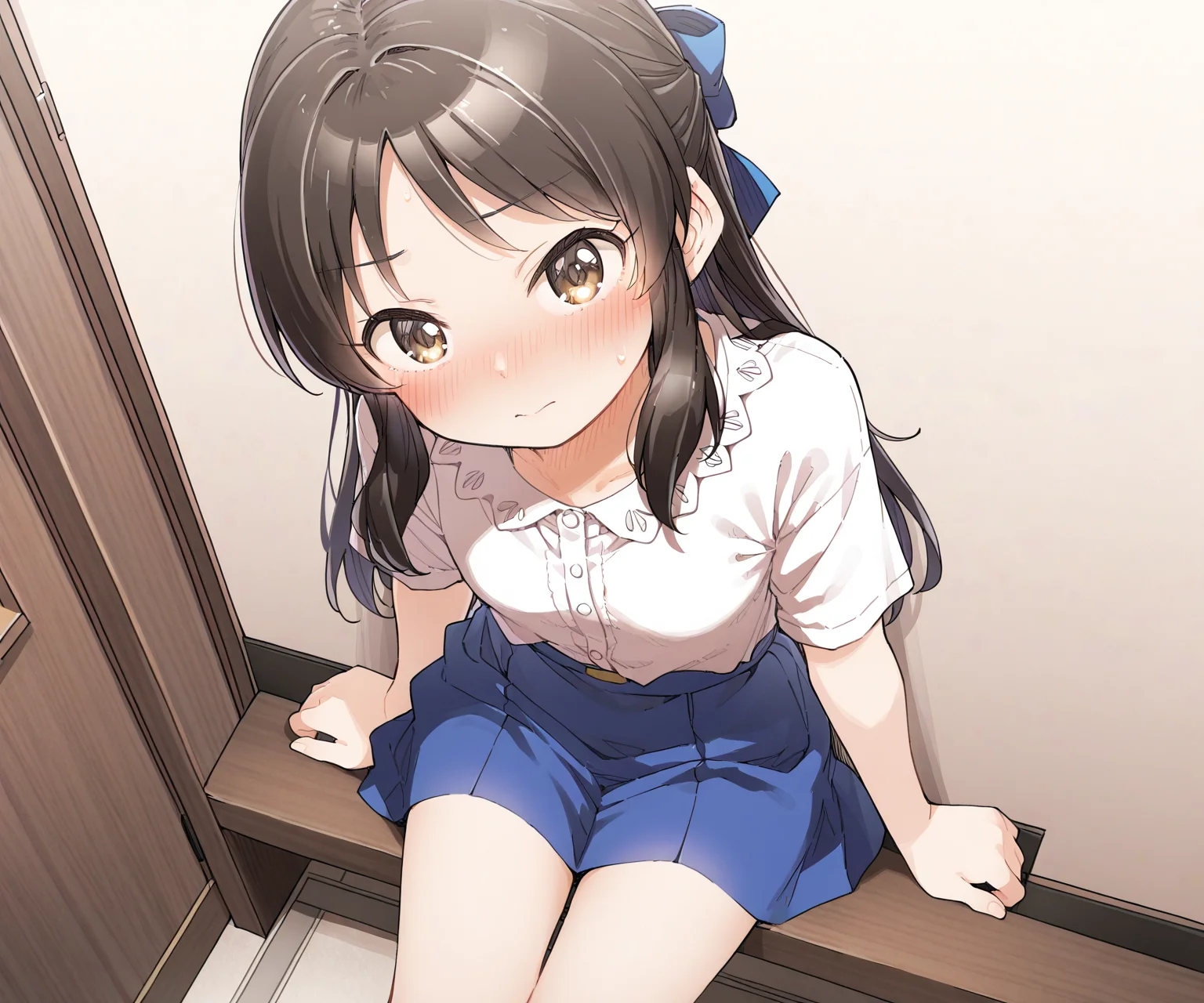 masterpiece, best quality, amazing quality, sfw, 1girl, solo, shirt, skirt, looking at viewer, tachibana arisu,   <lora:kusakashi style ILL-v2:1.2> kusakashi