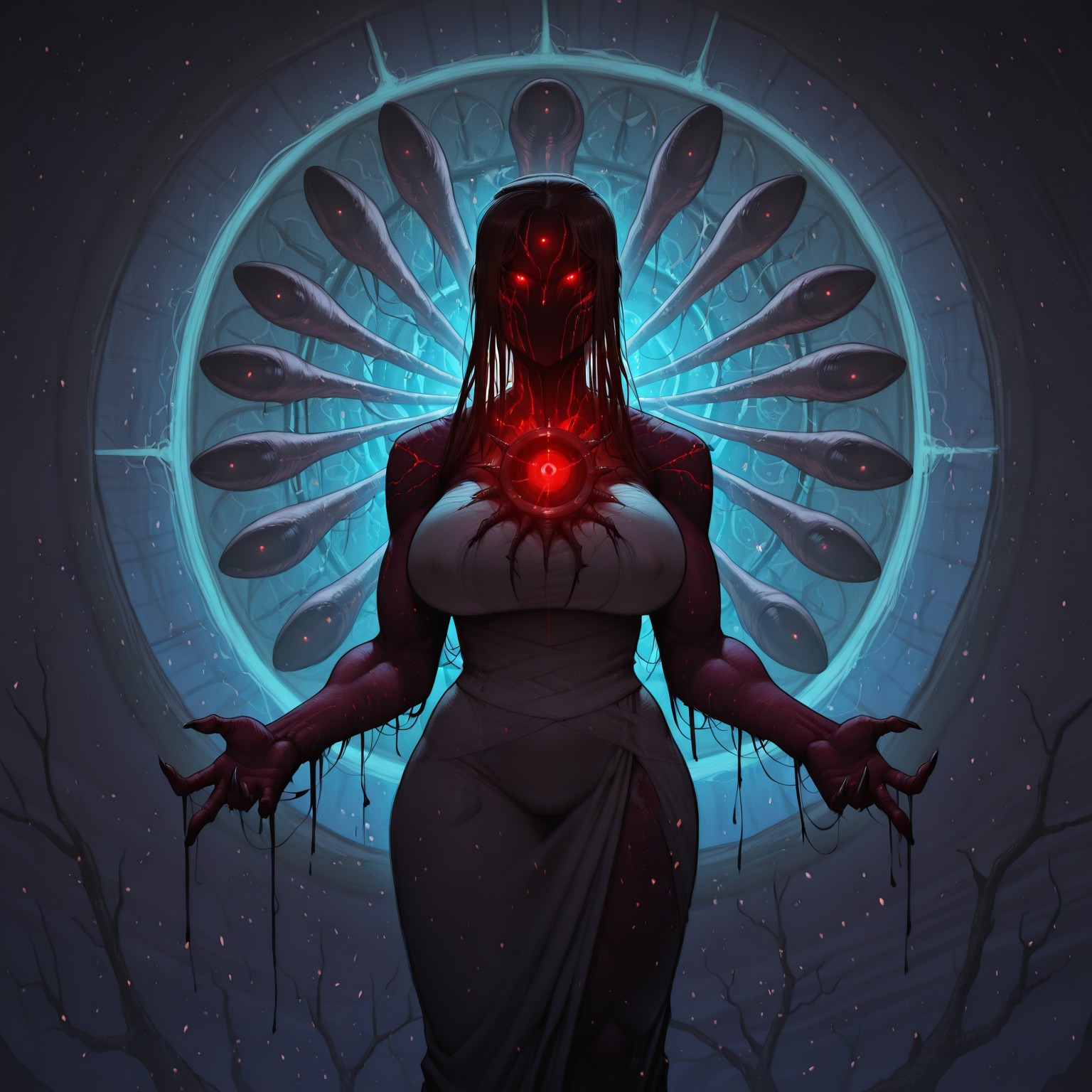 safe_pos, ((medium long shot)), jlullabystyle, devilhs, incoth, (incase:0.6),
/, eldritch abomination in a kaleidoscope, kaleidoscope background, mirrors, solo, massive breasts, glowing eyes, eyes everywhere, multiple eyes,