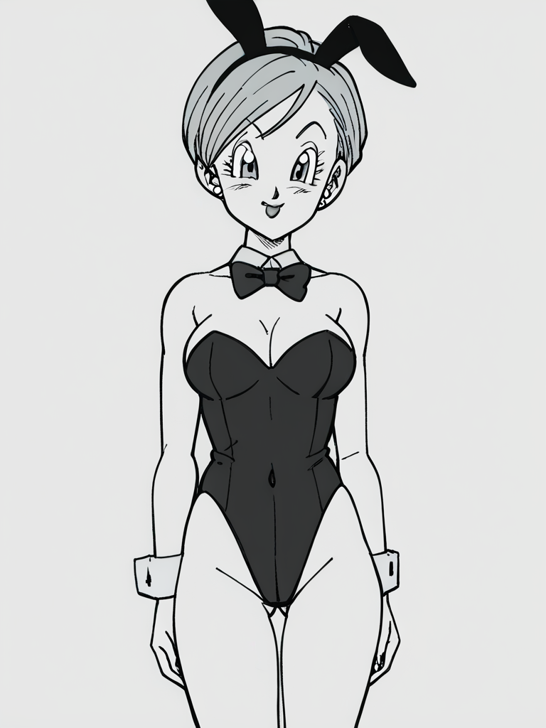 score_9, score_8_up, score_7_up, score_6_up, perfect hands, source_cartoon, (1girl, solo,)<lora:FunSexyDB_Style:1> monochrome, playboy bunny, naughty face, <lora:bulmaDBS_pony_v3:0.8> bulma, short hair, nipples navel,
