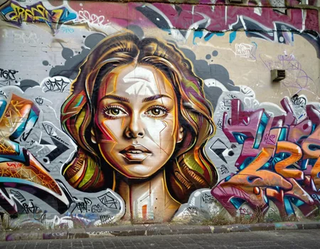 cinematic still graffitilora, wall, graffiti, 1girl, portrait . emotional, harmonious, vignette, 4k epic detailed, shot on kodak, 35mm photo, sharp focus, high budget, cinemascope, moody, epic, gorgeous, film grain, grainy, graffitilora, wall, graffiti, 1girl, portrait, intricate, detailed, vivid color, cinematic, sharp focus, beautiful light, enhanced quality, highly reflected, elegant, epic, new creative, futuristic, surreal, artistic, perfect composition, dramatic, atmosphere, lucid, rich background, professional, winning, awesome, colorful, illuminated, polished, complex