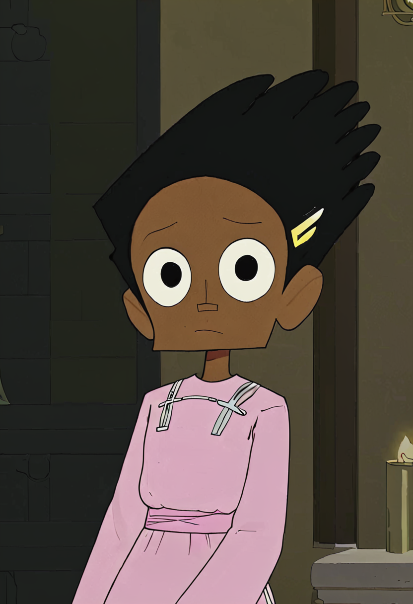 <lora:TwelveForever_Esther_XL:1.1>, esther \(regular\), upper body, :d, esther, twelve forever, 1girl, solo, dark skin, short hair, black hair, black eyes, roman city, masterpiece, best quality