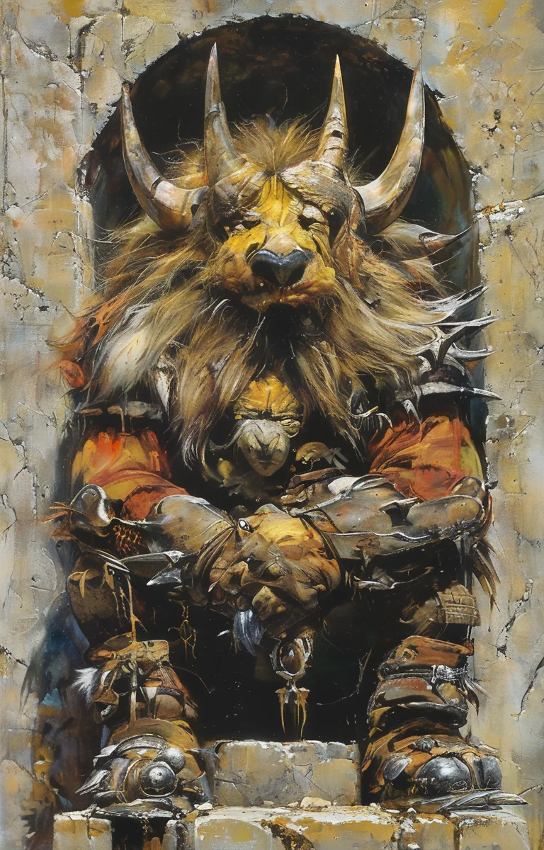 masterpiece,best quality,<lora:tbh233-sdxl:0.9>,illustration,style of Simon Bisley animals