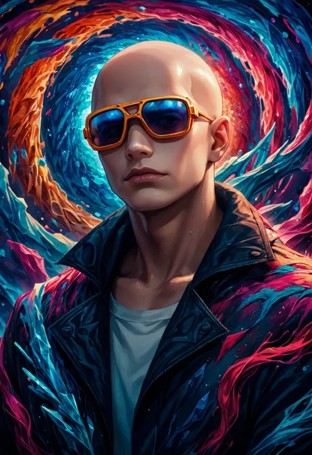 color_pop, color, bw, source_anime, colorful, score_9, score_8_up, score_8, (Mr_Freeze, DC, bald, 1boy, goggles, red_sunglasses, ice, source_comics, source_western), abstract, P5YCH3D3l1C, BREAK, (P5YCH3D3l1C), colorful, trippy, (abstract), colors, checkerboard, ominous, sneer, (blue_theme), cold, icicle,