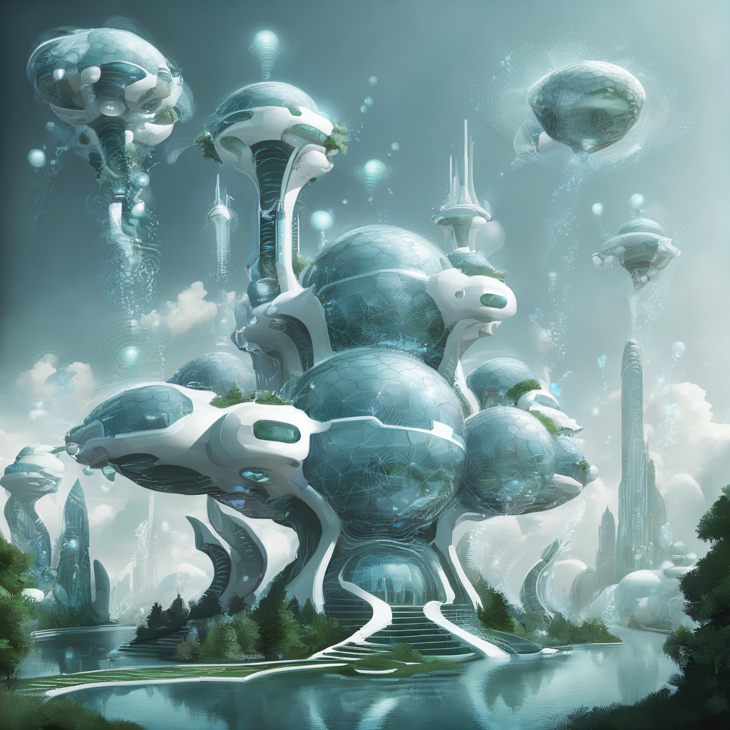<lora:ge0g1yph1ks:1>ge0g1yph1ks  domes futuristic architecture