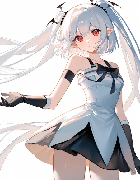 <lora:liloai-000012:1>,liloai,1girl,solo,looking at viewer,bare shoulders,simple background,white background,gloves,dress,cowboy shot,, masterpiece, best quality, very aesthetic, absurdres,newest, incredibly absurdres,