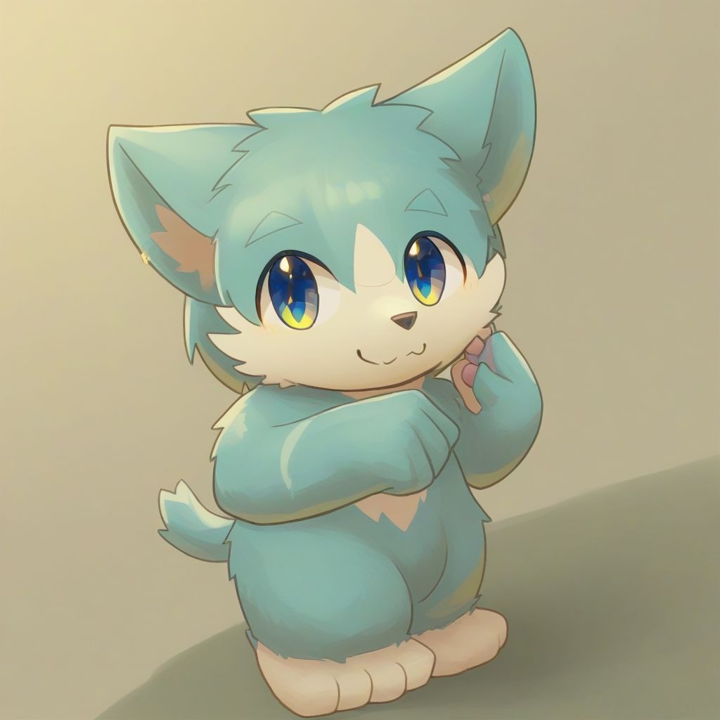 lv1rubili, zPDXL2, furry, anthro, cute, kemono, male focus, solo, score_9, score_8_up, male, full body, digital art, highly detailed, lv1rubili, full body, smile face, looking at viewer, standing to viewer, full view, cat